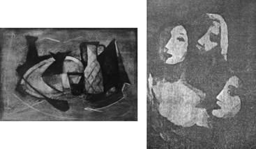 El jarro azul, 1949, &oacute;leo sobre tela, (ubicaci&oacute;n desconocida) / Fragmento, &oacute;leo sobre tela, 1949 (ubicaci&oacute;n desconocida).