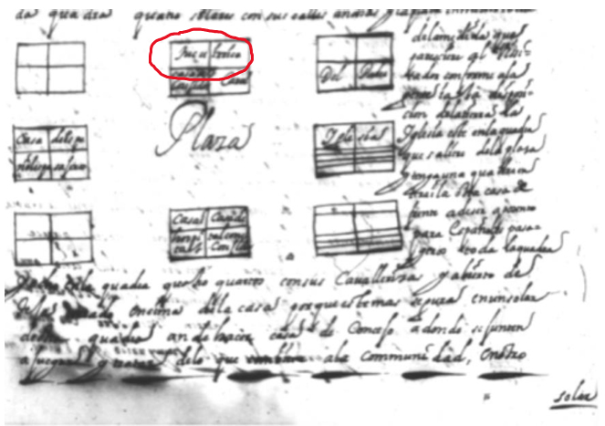 Plano reduccional de Juan de Matienzo