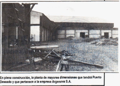 La construcción de la planta de Argenova S.A.[17]