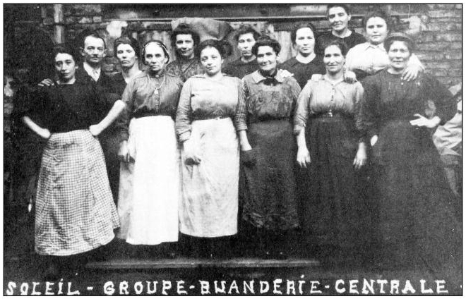Imagen 1: Lavanderas del distrito de  Soleil (Saint Étienne), circa de 1920.