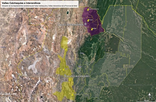 Valles Calchaquíes e interandinos de
la Provincia de Salta