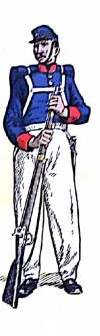 Cuerpos
de infantería de línea, luego de 1852.