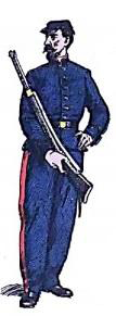 Soldado
del regimiento 1º de artillería ligera - Campaña del Paraguay.