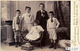 Jorge Dagron, Josefina Dagron de Laborie, Arturo Dagron, María Dagron, y María Elena Dagron