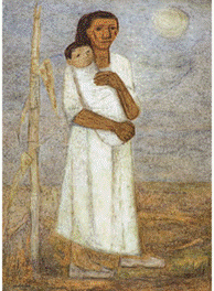 Leonidas Gambartes “Maternidad en gris” 1954.