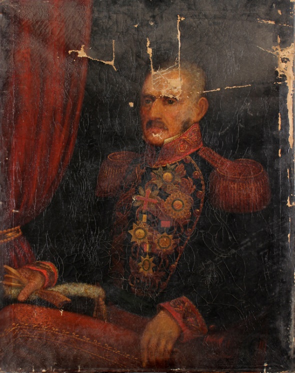 Retrato ofrecido en venta por Sarah Umerez en 1935, adquirido por el MHN en 1939. Autor Thom&aacute;z Douthat